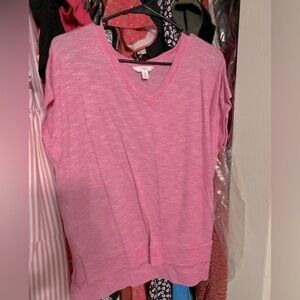 Pink V-Neck Top
